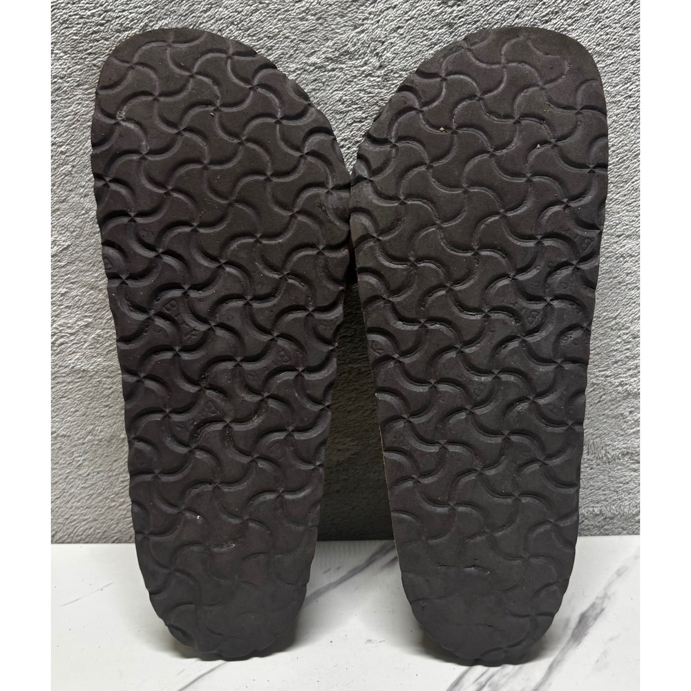 Birkenstock Arizona Sandals Mens 10 42 Brown Good Suede Two Strap Slide Germany - Picture 4 of 7
